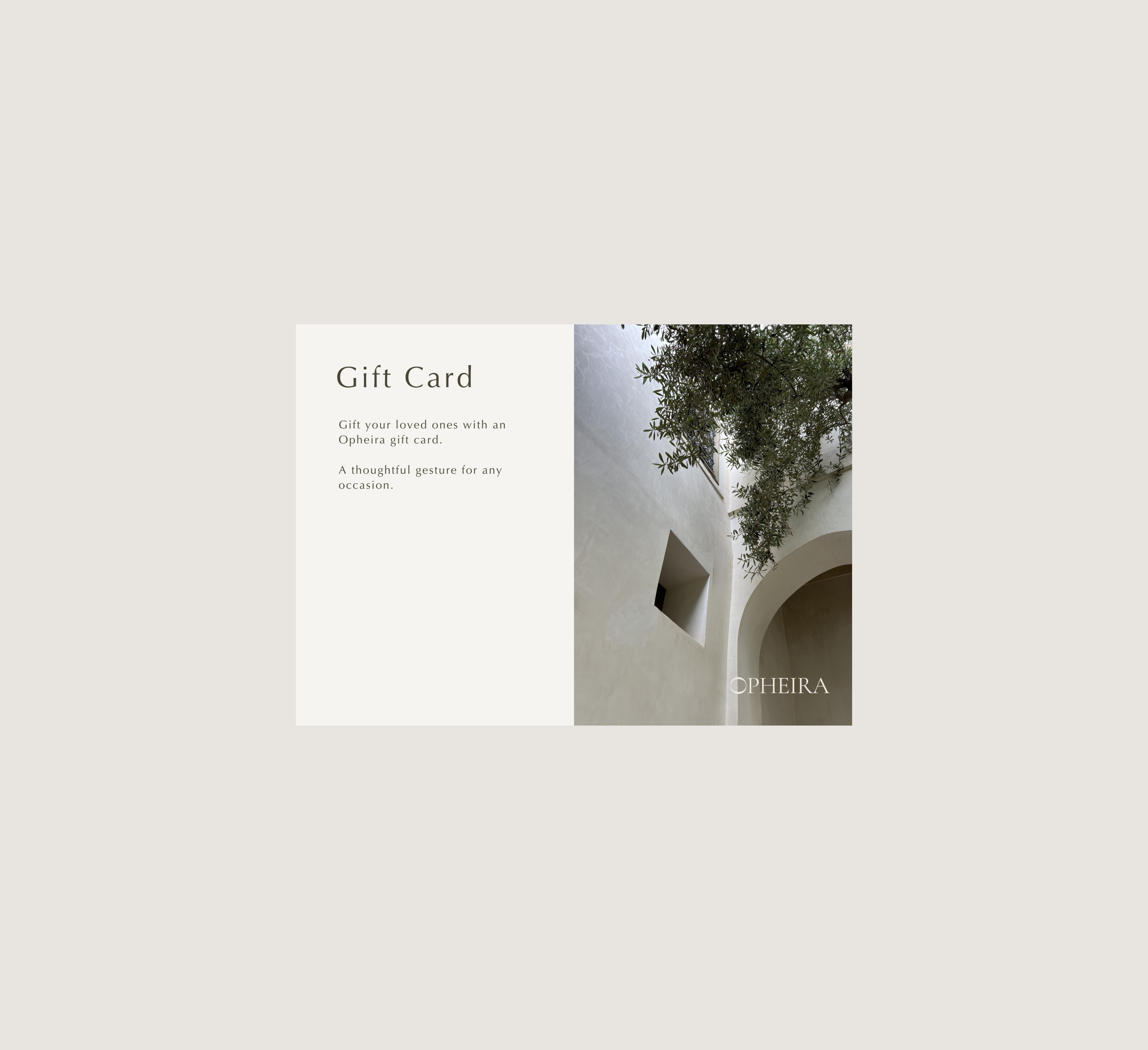 Opheira Digital Gift Card